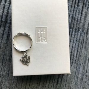 James Avery sterling silver dove charm ring